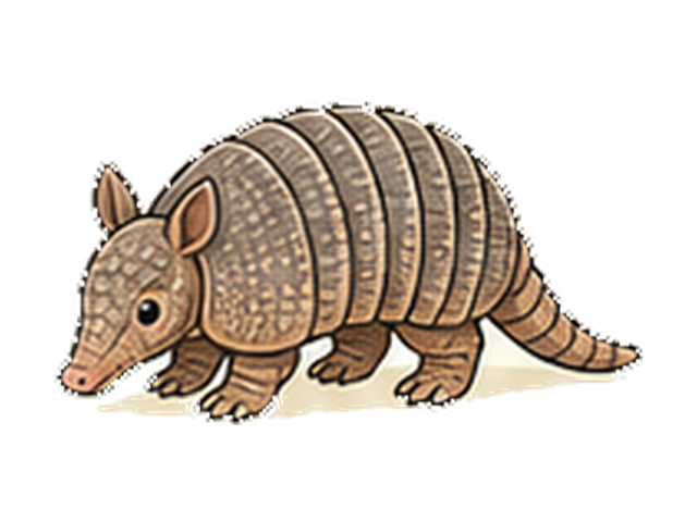ココノオビアルマジロの子ども向け図鑑イラスト