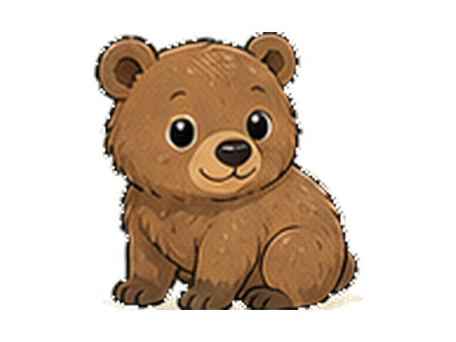 ヒグマの子ども向け図鑑イラスト