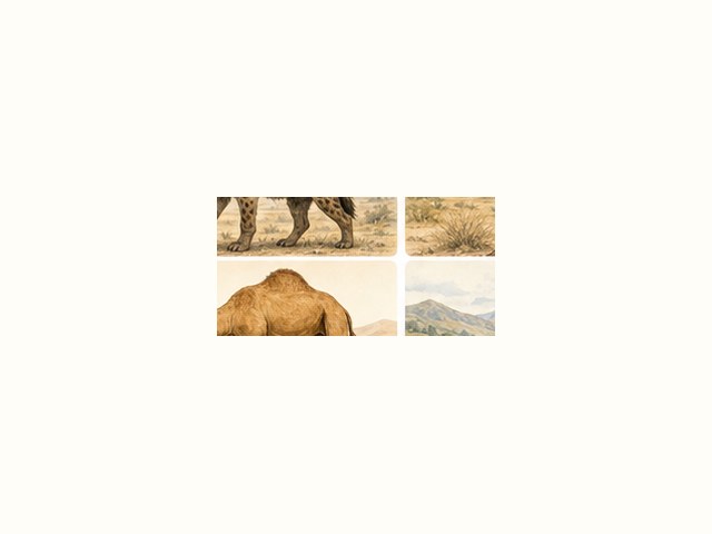 ヒトコブラクダの図鑑イラスト