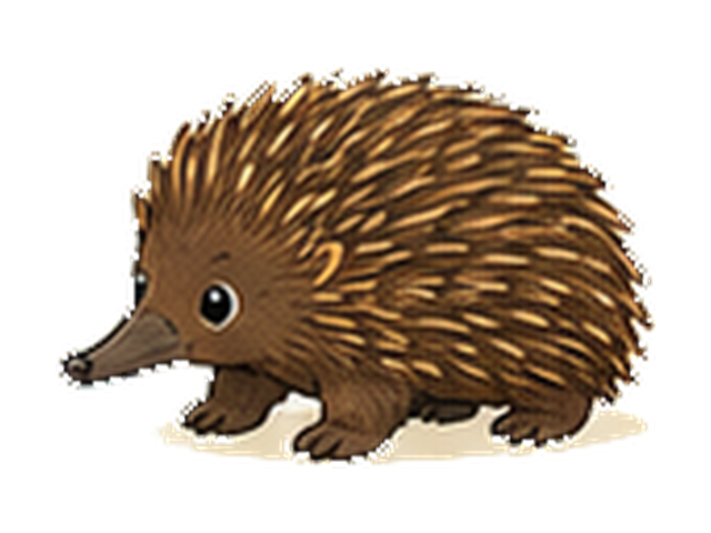 ハリモグラの子ども向け図鑑イラスト