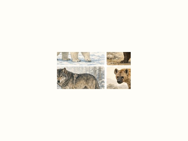 ハイイロオオカミの図鑑イラスト