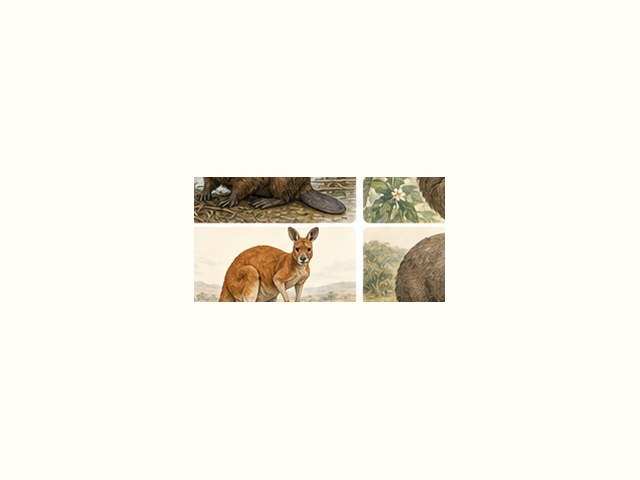 アカカンガルーの図鑑イラスト