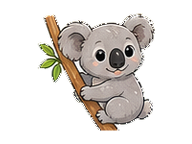コアラの子ども向け図鑑イラスト