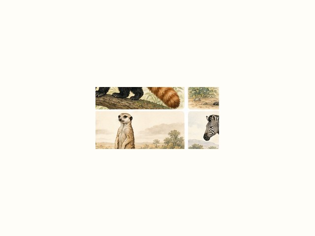 ミーアキャットの図鑑イラスト