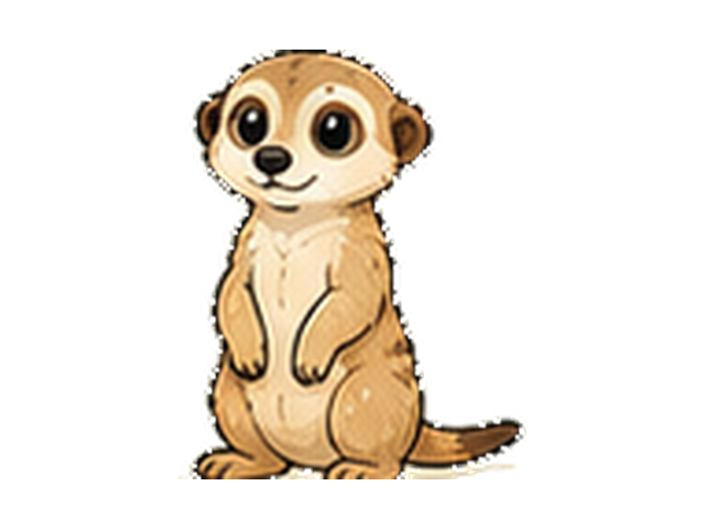 ミーアキャットの子ども向け図鑑イラスト