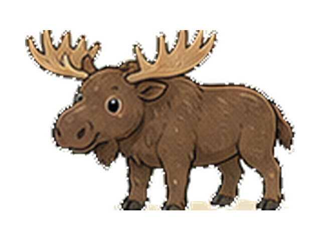 ヘラジカの子ども向け図鑑イラスト