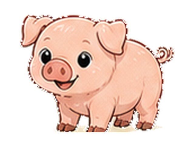 ブタの子ども向け図鑑イラスト