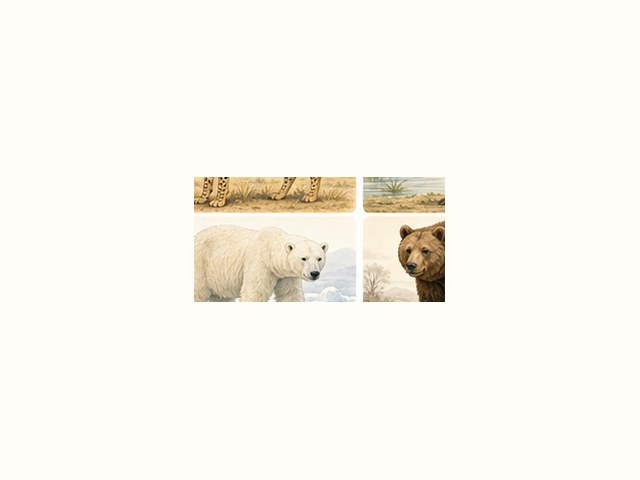 ホッキョクグマの図鑑イラスト