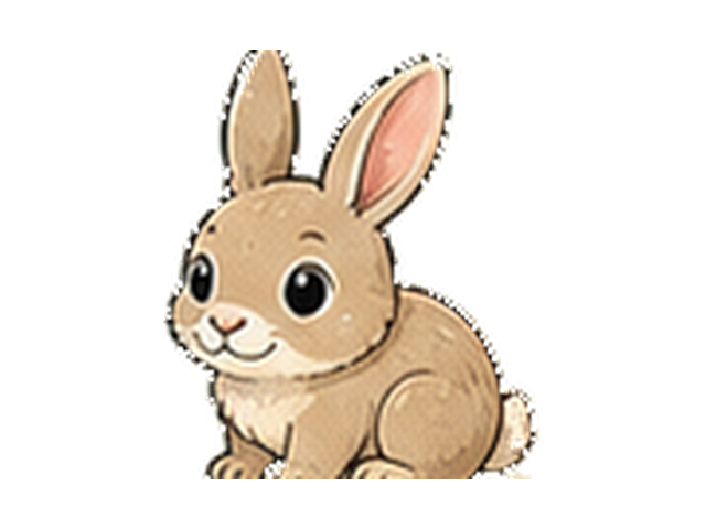 アナウサギの子ども向け図鑑イラスト