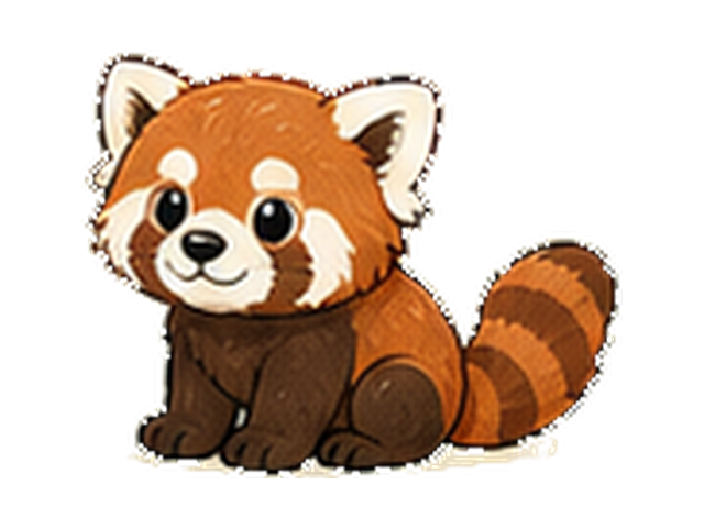 レッサーパンダの子ども向け図鑑イラスト
