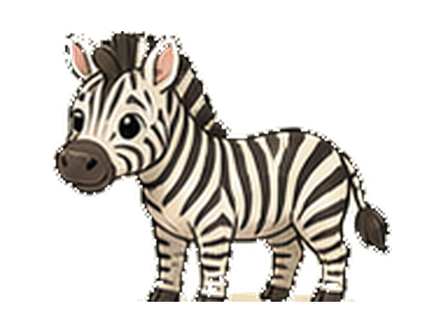 サバンナシマウマの子ども向け図鑑イラスト