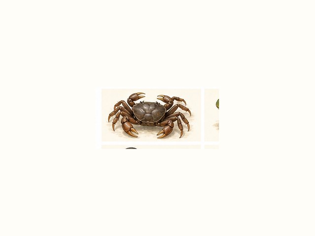 サワガニの図鑑イラスト