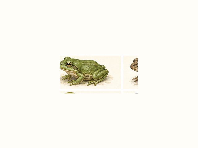 トノサマガエルの図鑑イラスト
