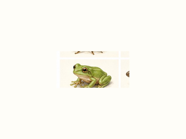 ニホンアマガエルの図鑑イラスト
