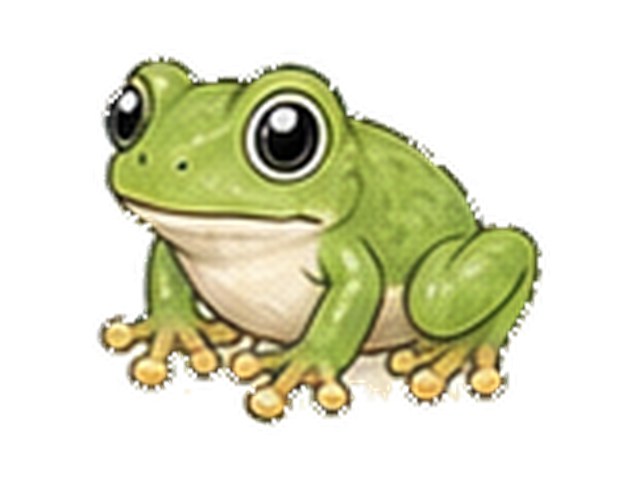 ニホンアマガエルの図鑑イラスト