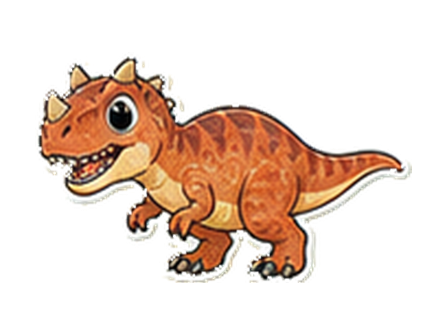 ケラトサウルスの子ども向け図鑑イラスト