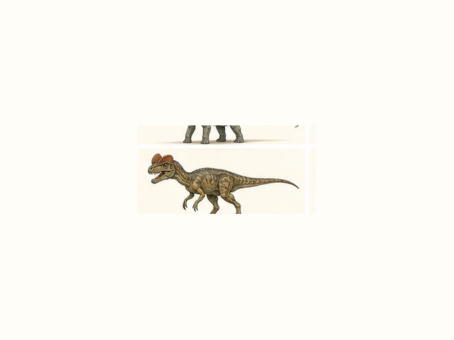 ディロフォサウルスの図鑑イラスト