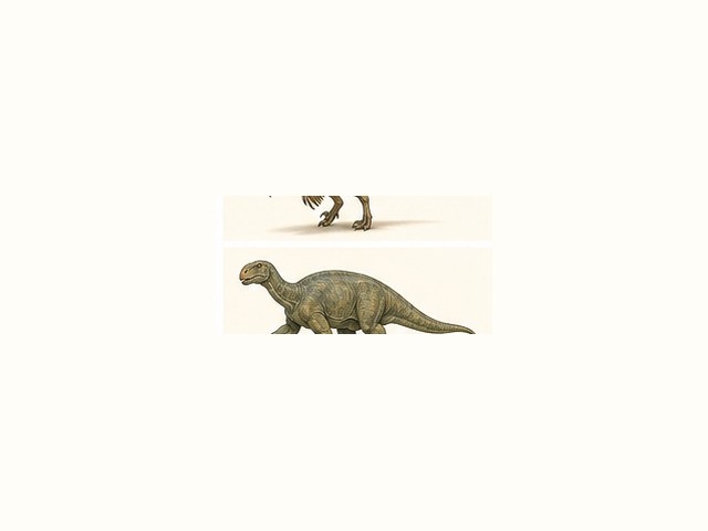 イグアノドンの図鑑イラスト