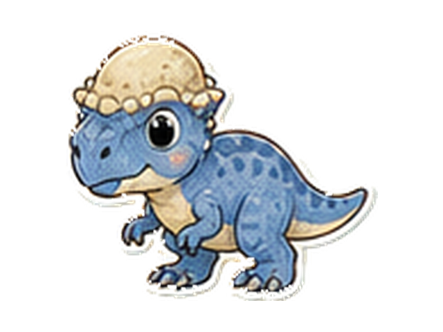 パキケファロサウルスの子ども向け図鑑イラスト
