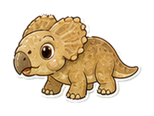 プロトケラトプスの子ども向け図鑑イラスト