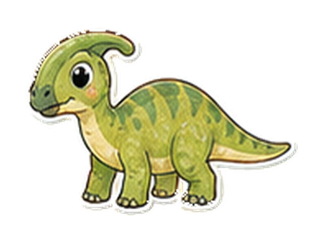 サウロロフスの子ども向け図鑑イラスト