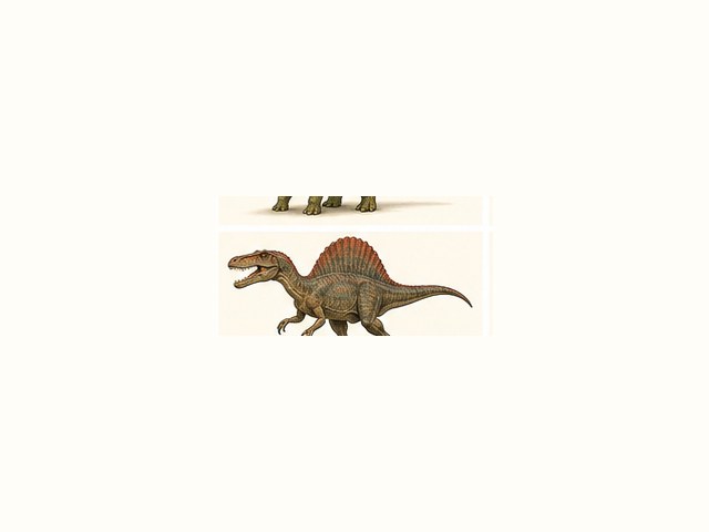 スピノサウルスの図鑑イラスト