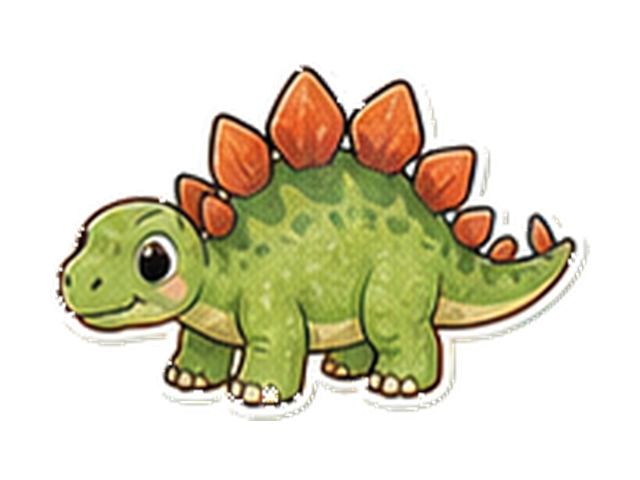 ステゴサウルスの図鑑イラスト