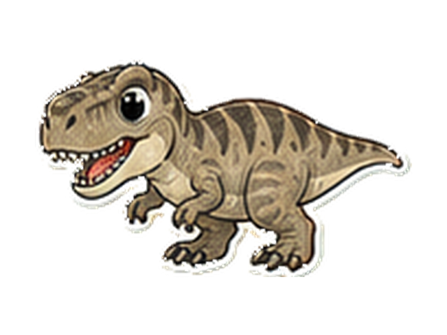 タルボサウルスの子ども向け図鑑イラスト