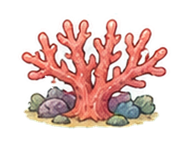 ミドリイシの子ども向け図鑑イラスト