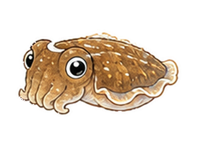 コウイカの子ども向け図鑑イラスト