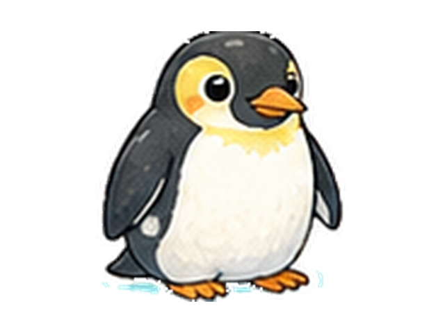 コウテイペンギンの子ども向け図鑑イラスト