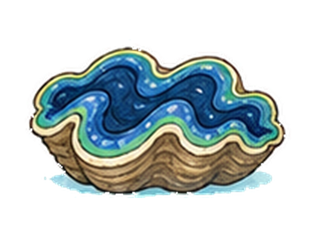 オオシャコガイの子ども向け図鑑イラスト