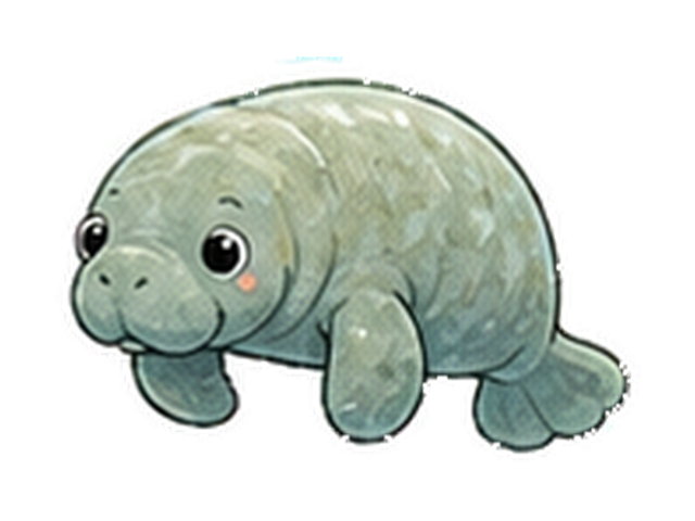 マナティーの子ども向け図鑑イラスト