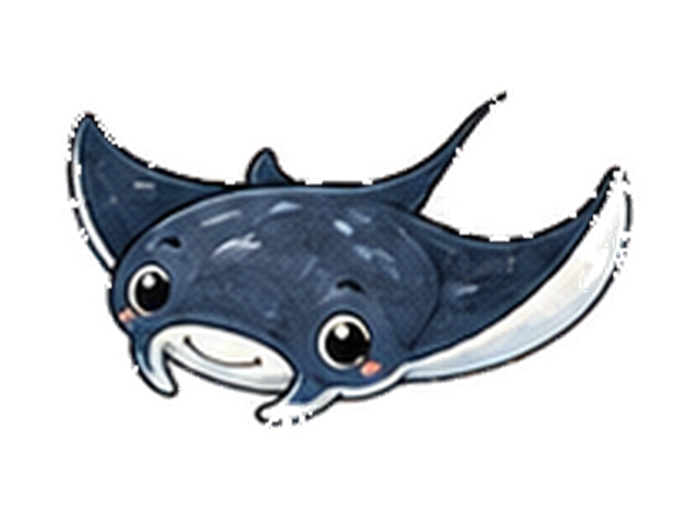 オニイトマキエイの子ども向け図鑑イラスト