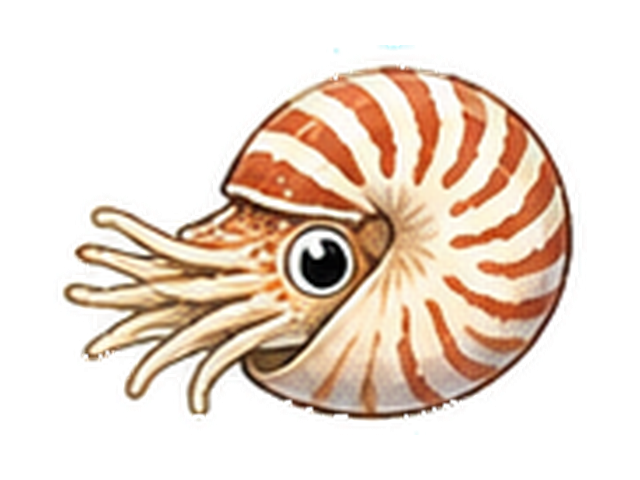 オウムガイの子ども向け図鑑イラスト