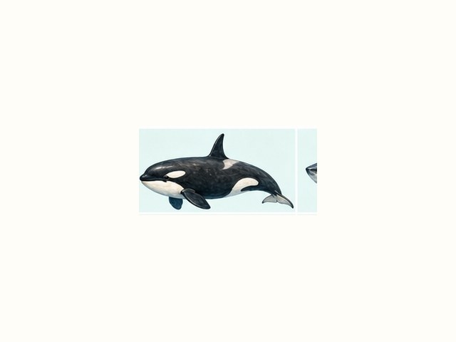 シャチの図鑑イラスト