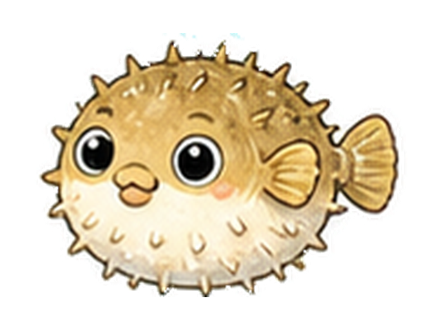 トラフグの子ども向け図鑑イラスト