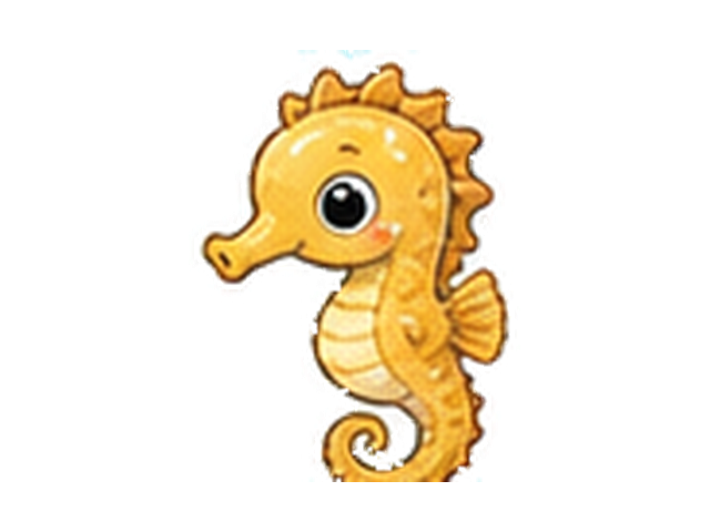 タツノオトシゴの子ども向け図鑑イラスト