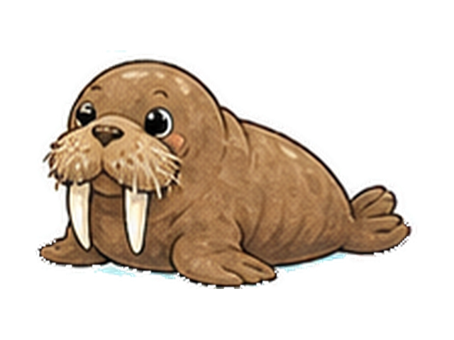 セイウチの子ども向け図鑑イラスト